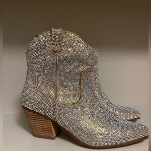 Matisse Glittering Rhinestone Ankle Booties